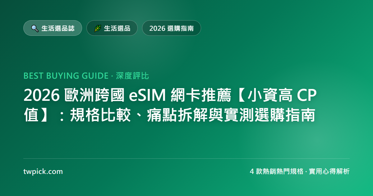 2026 歐洲跨國 eSIM 網卡推薦【小資高 CP 值】:規格比較、痛點拆解與實測選購指南